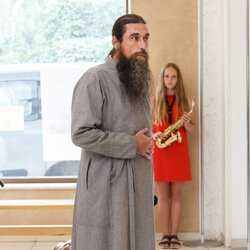 Отець Димитрій Краснобаєв на відкритті виставки « У в'язниці Я був*… » * Мт 25:36