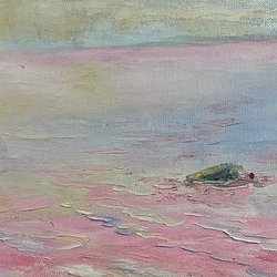 "Рожеве озеро", 2021, полотно, олія, 30х30, Художник : Світлана Грамм