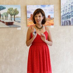 Ганна Полойнікова на відкритті виставки « Мрії та спогади », 31 липня 2018 р.