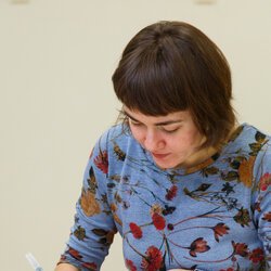 Фото з майстер-класу з каліграфії, Людмила Гжебовська