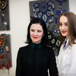 Надія Мигалик на відкритті V Всеукраїнської виставки «Бісер: Вчора. Сьогодні. Завтра», 4 березня 2017 року