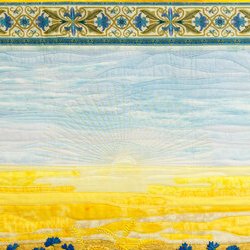 Автор: Ніна Янчуковська. Виставка клаптикового шиття «Україна зоряної мови, Україна Божого Буття», 2 – 23.09.2017 р.