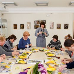 Фото з майстер-класу із валяння з шерсті картини «Акварель», Світлана Клименко