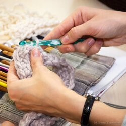 Фото з майстер-класу «В'язання гачком шарфу oversize», Олеся Вершигора