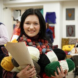 Тетяна Зосімова на закритті ІІ Всеукраїнської виставки в'язання «Тепла осінь», 27 жовтня 2017 р.