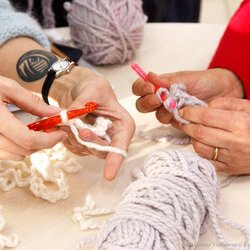 Фото з майстер-класу «В'язання гачком шарфу oversize», Олеся Вершигора