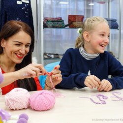 Фото з майстер-класу із в'язання заколки для волосся, Аліна Бусло