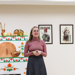 Аліна Пономаренко на відкритті арт-проекту «Мистецтво поєднання – 2018», 15 січня 2018 р.