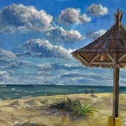 "Парасолька №13", 2021, полотно, олія, 40х50, Художник: Олена Діденко
