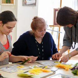 Фото з майстер-класу із валяння з шерсті картини «Акварель», Світлана Клименко