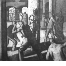 Л. Копельман. Бичування Христа.кін.1920-х.офорт