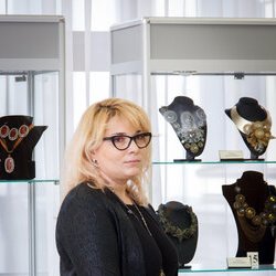 Наталія Маріаш на відкритті V Всеукраїнської виставки «Бісер: Вчора. Сьогодні. Завтра», 4 березня 2017 року