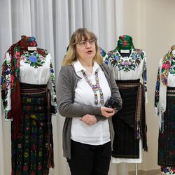 Олена Федорчук на відкритті VIІ Всеукраїнської виставки «Бісер: Вчора. Сьогодні. Завтра», 1 березня 2019 р.