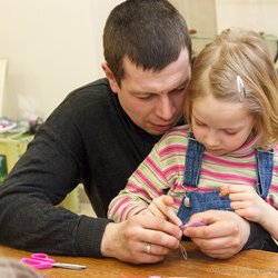 Фото з майстер-класу «Бісерна квітка з фетру», Олена Косік, Катя Кліандрова, Інна Кливець.