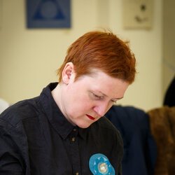 Фото з майстер-класу з каліграфії, Людмила Гжебовська