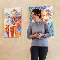 Світлана Долеско на відкритті виставки « Сонячний Великдень-2018 », 17 березня 2018 р.