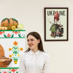 Катерина Кліандрова на відкритті арт-проекту «Мистецтво поєднання – 2018», 15 січня 2018 р.