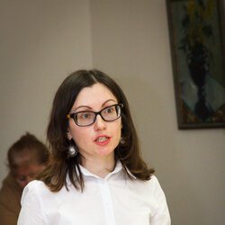 Ольга Музиченко на відкритті виставки «Пейзажна Україна», 20.01.2017 р.