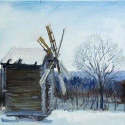 Автор: Ірина Діброва. Виставка живопису «Пейзажна Україна», 20.01 – 4.02.2017 року. 