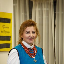 Людмила Гжебовська на відкритті виставки «Філософія каліграфії», 12 січня 2018 р.