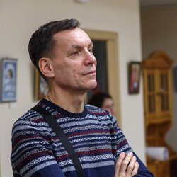 Юрій Мельничук на відкритті VIІ Всеукраїнської виставки «Бісер: Вчора. Сьогодні. Завтра», 1 березня 2019 р.
