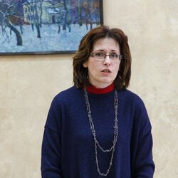 Ганна Андрес на відкритті виставки живопису «Зима у вікні»