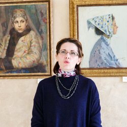 Анна Андрес на відкритті виставки «Ми споглядаємо за вами», 6 лютого 2018 р.
