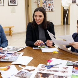 Фото з майстер-класу зі створення колажу, Іван та Василь Костенки