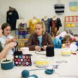 Фото з майстер-класу «В'язання гачком корзини з трикотажної пряжі», Анна Попович