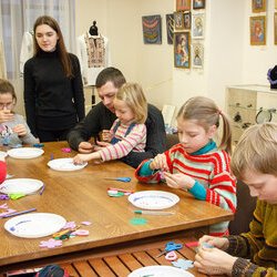 Фото з майстер-класу «Бісерна квітка з фетру», Олена Косік, Катя Кліандрова, Інна Кливець.