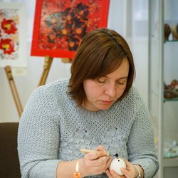 Фото з майстер-класу із розпису гусячого яйця, Олеся Токарська