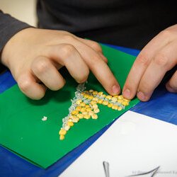 Фото з майстер-класу із виготовлення листівки з природних матеріалів, Анастасія Горобець