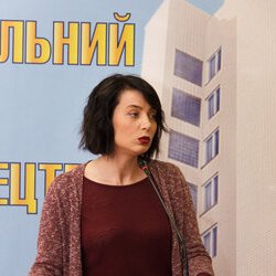 Світлана Валеріївна Долеско на конференції «Сучасні проблеми музейної та пам'яткоохоронної діяльності», 12 квітня 2017 р.