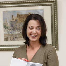 Світлана Долеско на відкритті виставки «Watercolor. Інтелектуальне мистецтво», 5 лютого 2019 р.