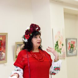 Ірина Данішевська на відкритті виставки «Любити Життя», 10.02.2017 р.