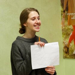 Фото з інтерактивної лекції для дітей про сучасне мистецтво, Інна Ковбасинська