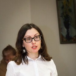 Ольга Музиченко на відкритті виставки «Пейзажна Україна», 20.01.2017 р.