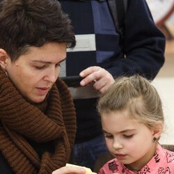 Фото з майстер-класу із розпису новорічних кульок у техніці декупажу, Олеся Токарська
