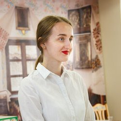 Анастасія Горобець на відкритті виставки «У вінку нев'янучих традицій», 20 червня 2017 р.