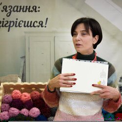 Світлана Долеско на закритті виставки «Тепла осінь», 29.10.2016 р.