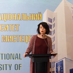 Світлана Валеріївна Долеско на конференції «Сучасні проблеми музейної та пам'яткоохоронної діяльності», 12 квітня 2017 р.