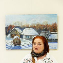 Ірина Діброва на відкритті виставки «Пейзажна Україна», 20.01.2017 р.