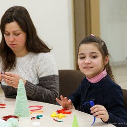 Фото з майстер-класу «Декоративна ялинка», Інна Кливець, Катерина Кліандрова, Олена Косік.