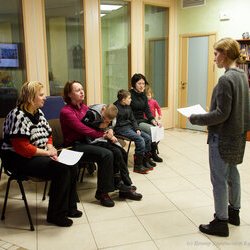 Фото з інтерактивної лекції для дітей про сучасне мистецтво, Інна Ковбасинська