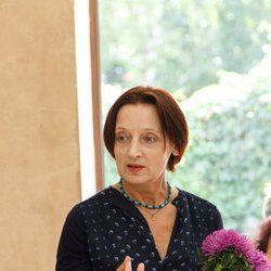 Майя Чумак на відкритті виставки «Україна зоряної мови, Україна Божого Буття», 3 вересня 2017 р.
