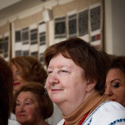 Галина Ярова на відкритті виставки «Ірина Свйонтек. Життя присвячене мистецтву», 18 травня 2017 року