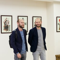 Іван та Василь Костенки на відкритті арт-проекту «Мистецтво поєднання – 2018», 15 січня 2018 р.