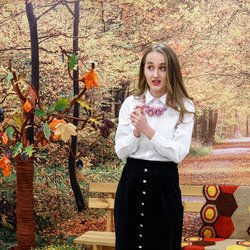 Анастасія Горобець на відкритті ІІІ Всеукраїнської виставки в'язання « Тепла осінь », 1 жовтня 2018 р.