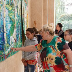 Екскурсія виставкою «Україна зоряної мови, Україна Божого Буття», 13 вересня 2017 р.