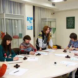 Фото з майстер-класу з каліграфії, Людмила Гжебовська